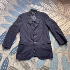 Oxxford Clothes Neiman Marcus Caambridge Men's Navy Wool Blend Blazer Size 41 T