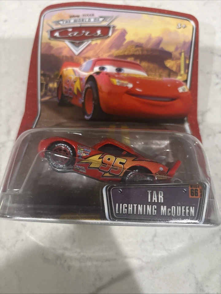 DISNEY PIXAR EL MUNDO DE LOS COCHES TAR LIGHTNING MCQUEEN #66 DIECAST MATTEL Nuevo Raro Foto 4 de 4