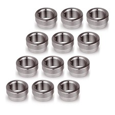 12 Pcs O2 Sensor Bung, 304 Stainless Steel M18x1.5 O2 M18 x 1.5 12 Pcs Silver