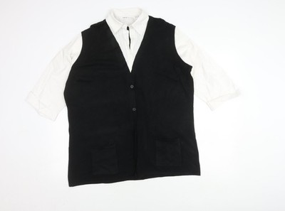 Damenbluse UK-Größe 22 24 EWM Pure Classics mehrfarbig Baumwollmischung