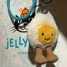 Jellycat Boiled Egg Plush Bag Charm Keyring Soft Cute Toy Gift NWT 2026