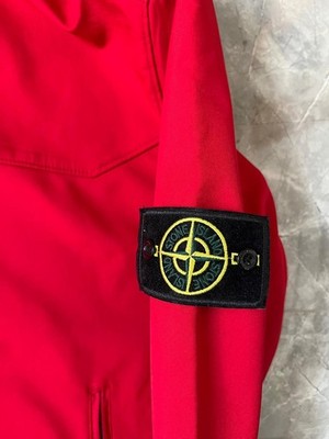 Stone Island Vintage Spalmatura Nylon Herren Rot Windbreaker Jacke Größe 2XL