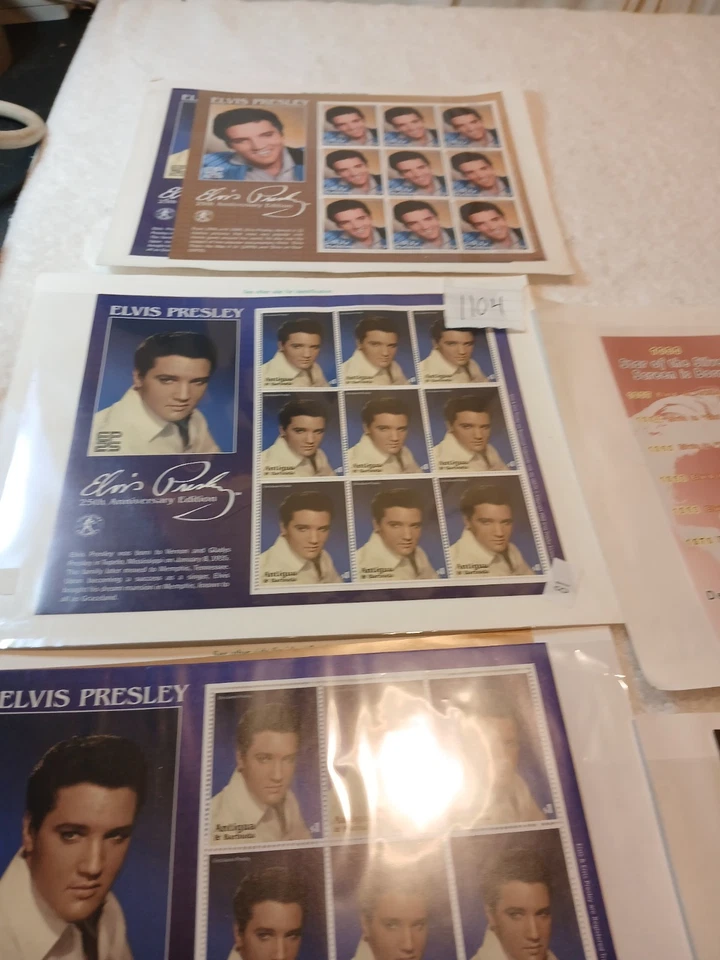 elvis presley stamps sheet. 18 1 Dillard's Stamps 50 Th Anniversary Of Elvis 1st - Image 3 of 4