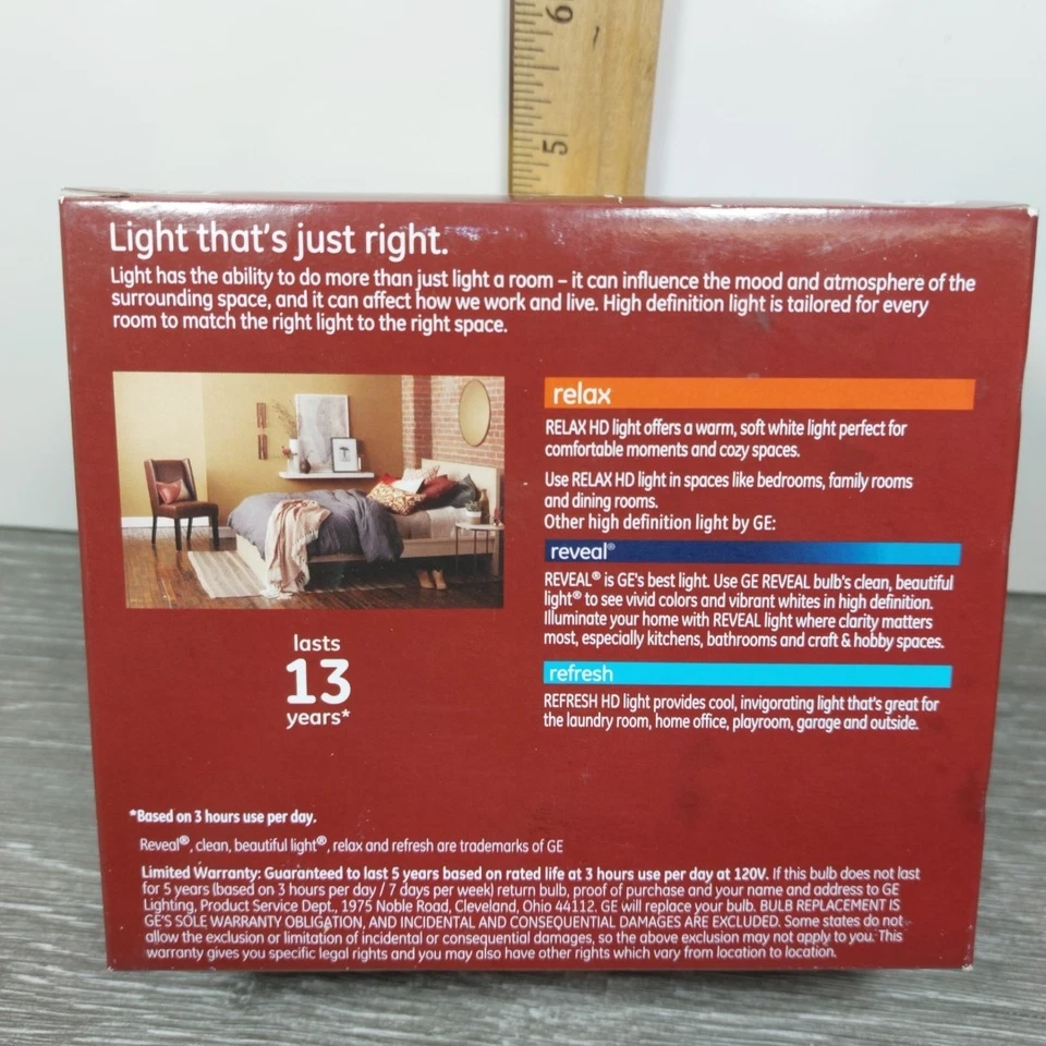 GE Relax 75-Watt EQ A19 Soft White Dimmable LED Light Bulb (2-Pack) Medium Base - Image 4 of 4