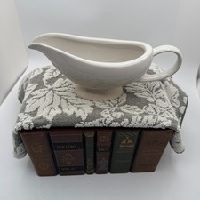 Vintage Porcelain Gravy Boat - White Elegant Design Decorative Serving Dish
