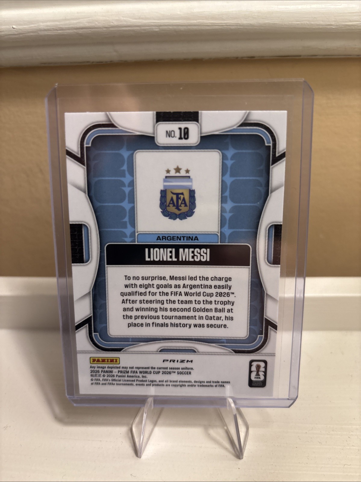 Lionel Messi 2026 Panini FIFA World Cup Wave Prizm - Argentina #10 view 2