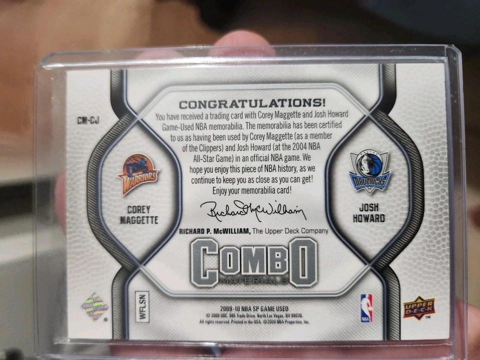 Materiales combinados de canasta de cubierta superior 2009-10/499 Corey Maggette Josh Howard Foto 2 de 2