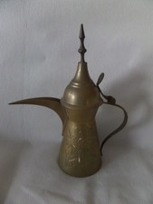 RETRO - Orientalny czajnik mosiężny z uchwytem, ręcznie robiony