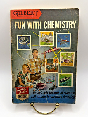 Vintage 1958 Gilbert Hall of Science Fun with Chemistry Experiment Book.