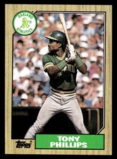 1987 Topps #188 Tony Phillips Card Oakland Athletics