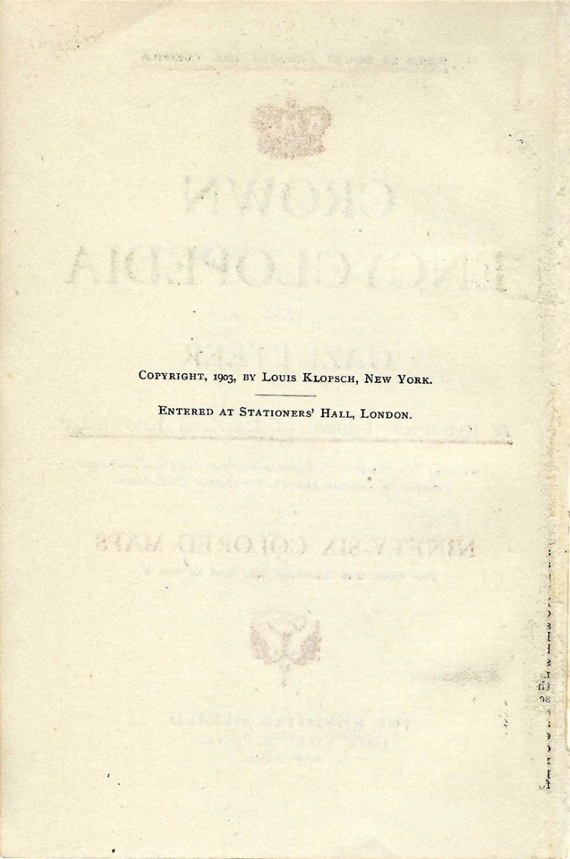 Marco de mapa de Italia 1899 y doble mate fm 1903 corona enciclopedia VER DESCRIPCIÓN Foto 4 de 4
