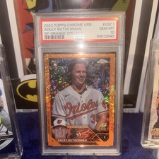 Adley Rutschman RC PSA 10 Orange Speckle 2023 Chrome Update /25 Image Variation