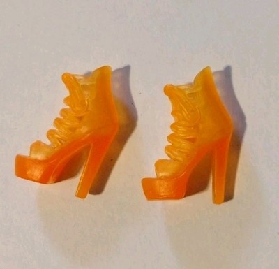 Barbie Fashionistas 165 Doll Shoes Orange High Heel Open Toe Tropical GRB93