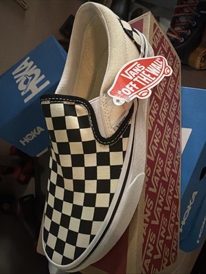 Size 6.5 - Vans ComfyCush Slip-Skool Checkerboard - White