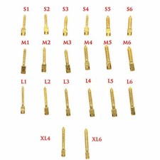 30Pcs/Bag Dental 24K Golden Endodontic Screw Post Plated For Root Canal 20 Sizes
