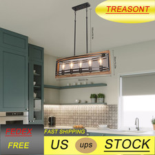 5-Light Farmhouse Chandelier Ceiling Pendant Lamp Kitchen Island Light Fixture