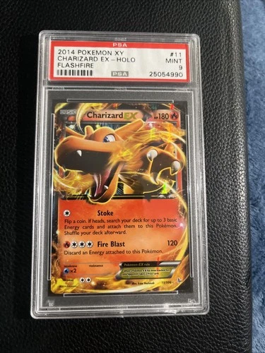 PSA 9 Mint Pokemon 2014 XY Flashfire 11/106 Ultra Rare Holo Charizard EX