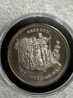 1986 Silver 1 oz Johnson Matthey - FREEDOM THE AMERICAN WAY BU ROUND