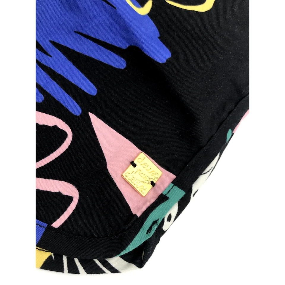 Deux Par Deux Girls Black Abstract Graphic Print Shorts Size 7 - Image 2 of 4