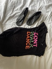 Jazz dance shoes and dance shirt size 10 ish
