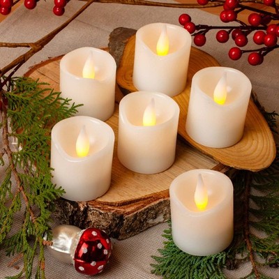 Hellum 6 LED Wachskerzen, Weiß, flackernde Flamme, Batterien inkl. Ø5x6cm 572100