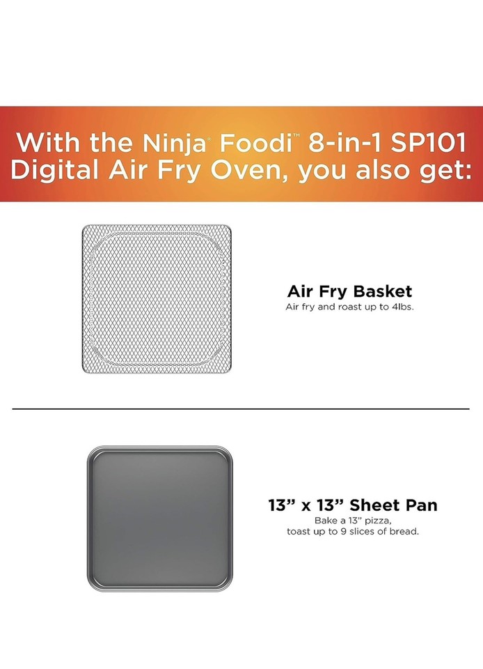 Ninja SP101 Digital Air Fry Countertop Oven with 8-in-1 Functionality ...