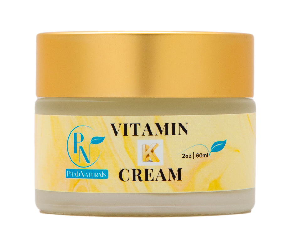 Vitamin K Cream for Dark Eye Circles Spots, Veins, Scar, Stretch Marks