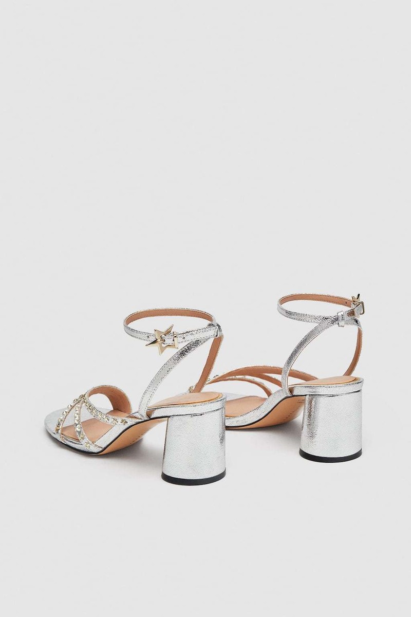 パラジェル ZARA HIGH HEEL STAR SANDALS SILVER SZ 9 NEW | eBay