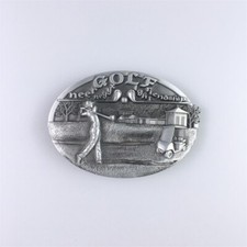Antique Silver Golf Golf Club Golf Sport Belt Buckle also Stock in the US