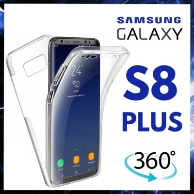 360 GRAD HANDY HÜLLE Für SAMSUNG GALAXY S8 PLUS SCHUTZHÜLLE TRANSPARENT SILIKON