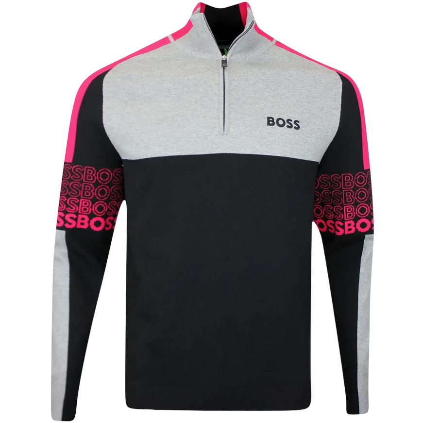 МУЖСКОЙ СВИТЕР HUGO BOSS ЧЕРНО-РОЗОВЫЙ ZOLKO 50492607001 42690₽