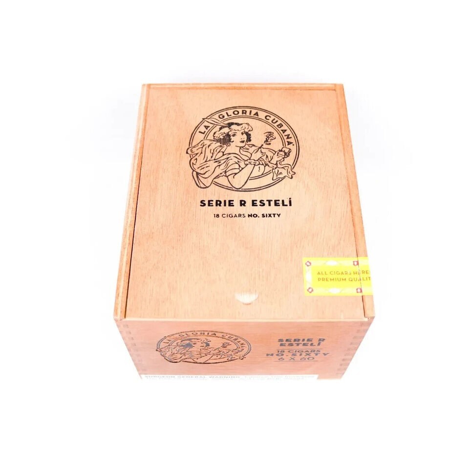 La Gloria Cubana No. Sixty Serie R Empty Wooden Cigar Box 6.5" x 5.25 x 4"