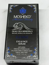 NIB Mosheko Elevate Eye & Face Serum Dead Sea Minerals Anti Aging