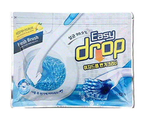 Image 2 - Korea easy drop toilet brush(3pk + 1 handle)