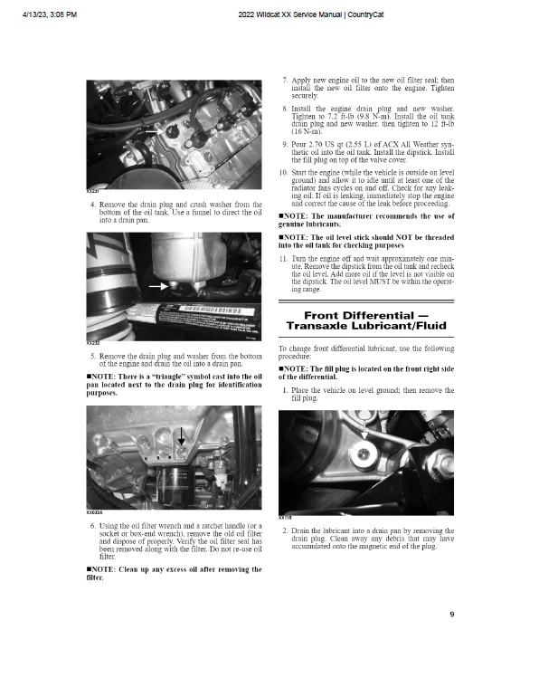 Manual de servicio deportivo Arctic Cat Wildcat | 2016 | CD o USB enviado por correo Foto 3 de 4