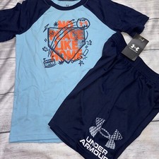 Under Armour Boys No Place Like Home Baseball Outfit Set NEW