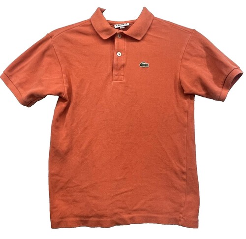 Chico T Shirt Top Size 2/Medium Orange Stripes Short Sleeves