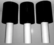 Black Shrink Wrap Stretch Film 3 Rolls 5"x1000 80 Gauge with handle