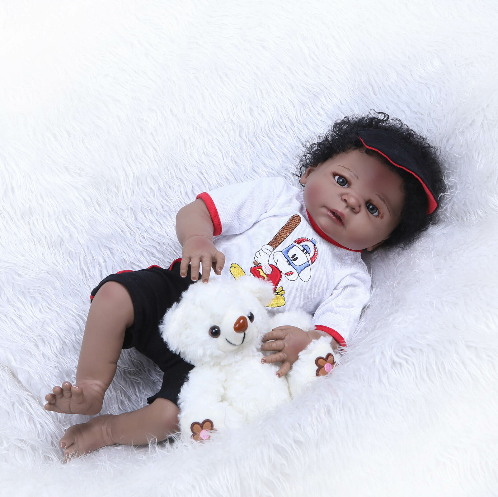 reborn silicone baby dolls black