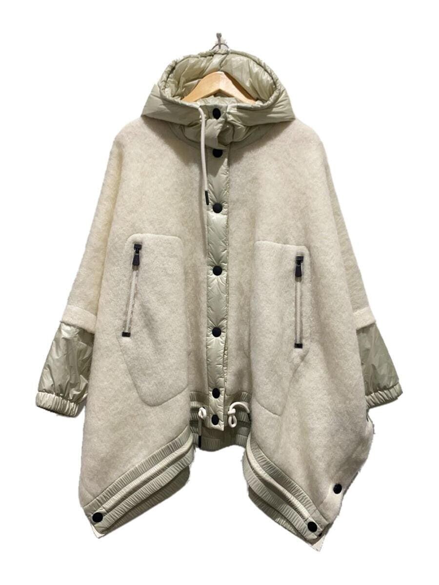 MONCLER◆ポンチョ/S/ナイロン/WHT/I20933G00011 0U242/MANTELLA MONCLER OTHER MANTELLA CAPE PONCHO DOWN MOHAIR White