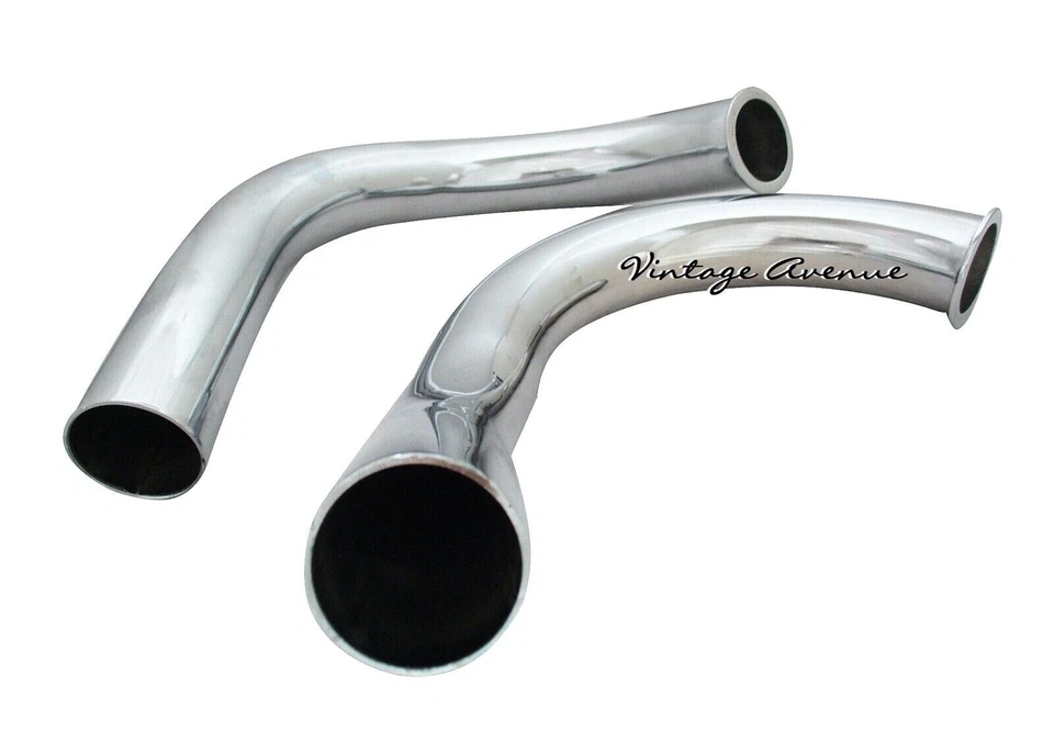 TUBO DE CABEZAL SILENCIADOR ESCAPE YAMAHA YDS2 DS2 YDS3 DS3 YM1 [EY7/EY8] *ACERO CROMADO Foto 4 de 4