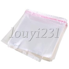 500pcs Resealable Plastic Sleeves 6.3x6.1 In CD Thin Warp Bag