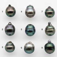 10-11mm Tahitian Pearl Drop with High Luster and Natural Color with Minor Blemi