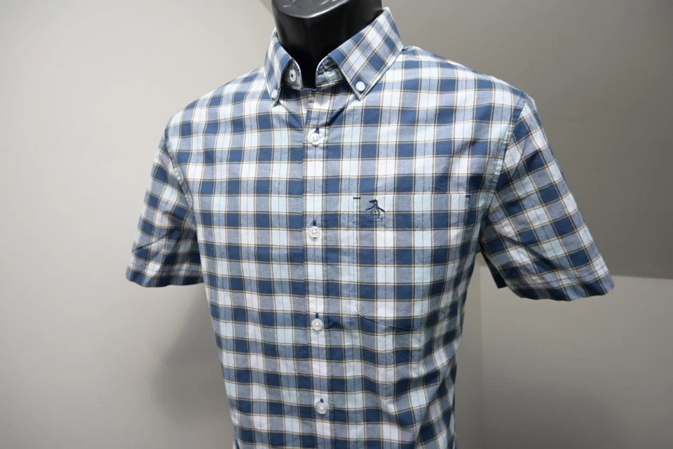Penguin MunsingWear Button Up Dress Shirt Classic Fit Plaid Mens Size Small - Image 3 of 4
