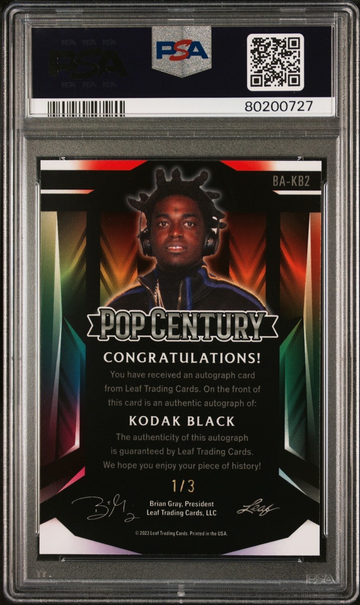 2023 LEAF METAL POP CENTURY AUTO RED CRYSTAL #BAKB2 KODAK BLACK 1