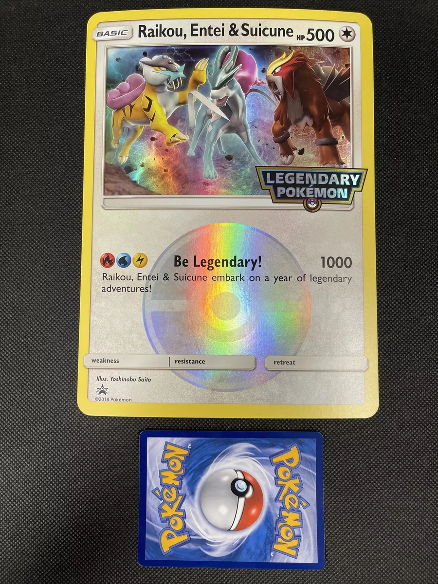 Pokemon Jumbo Raikou, Entei and Suicune Legendary Ultra Rare Promo Card