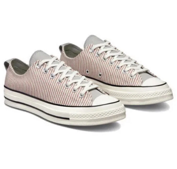 Converse Chuck 70 Crafted Stripe Shoe Clay Slate Sage Mens sz 9.5 Womens sz 11.5
