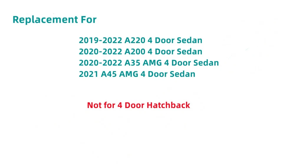 Vidrio ventana puerta trasera izquierda conductor/conductor para Mercedes Benz A200 A220 A35 A45 4 puertas sedán Foto 2 de 4