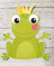 toad prince frog wall safe sticker kiss lips 9.5 inch