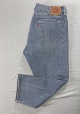 Levi's Vintage 501 Classic Straight Leg Button Fly Denim Jeans. Steel Blue 40X27